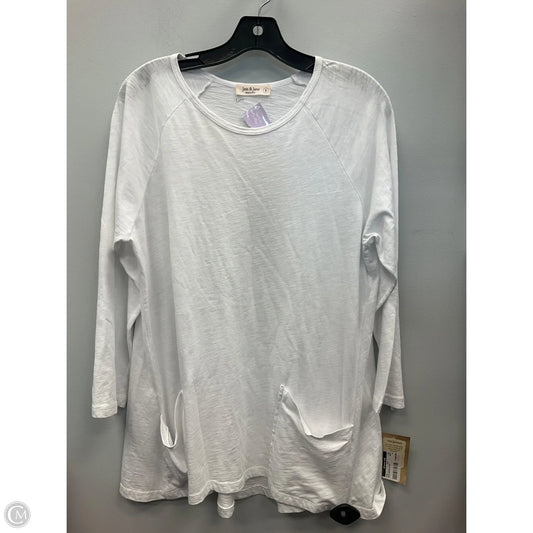 Top Long Sleeve By Jess And Jane In White, Size: S