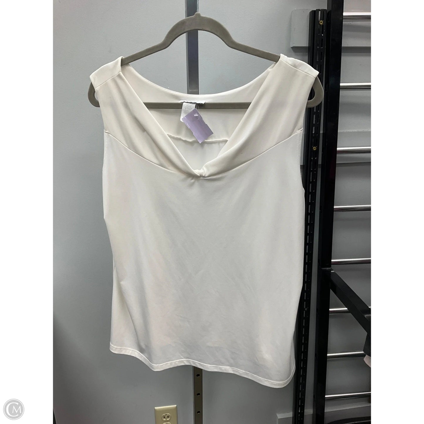 Top Sleeveless By Dressbarn In White, Size: 2x
