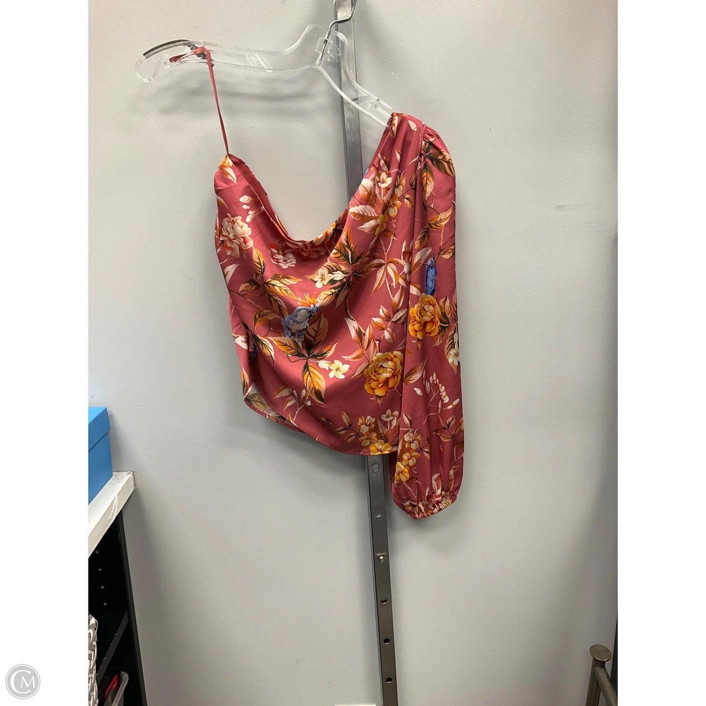 Top Long Sleeve By Express In Floral Print, Size: Xs