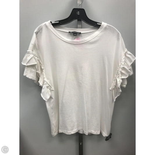 Top Short Sleeve By Inc In White, Size: M