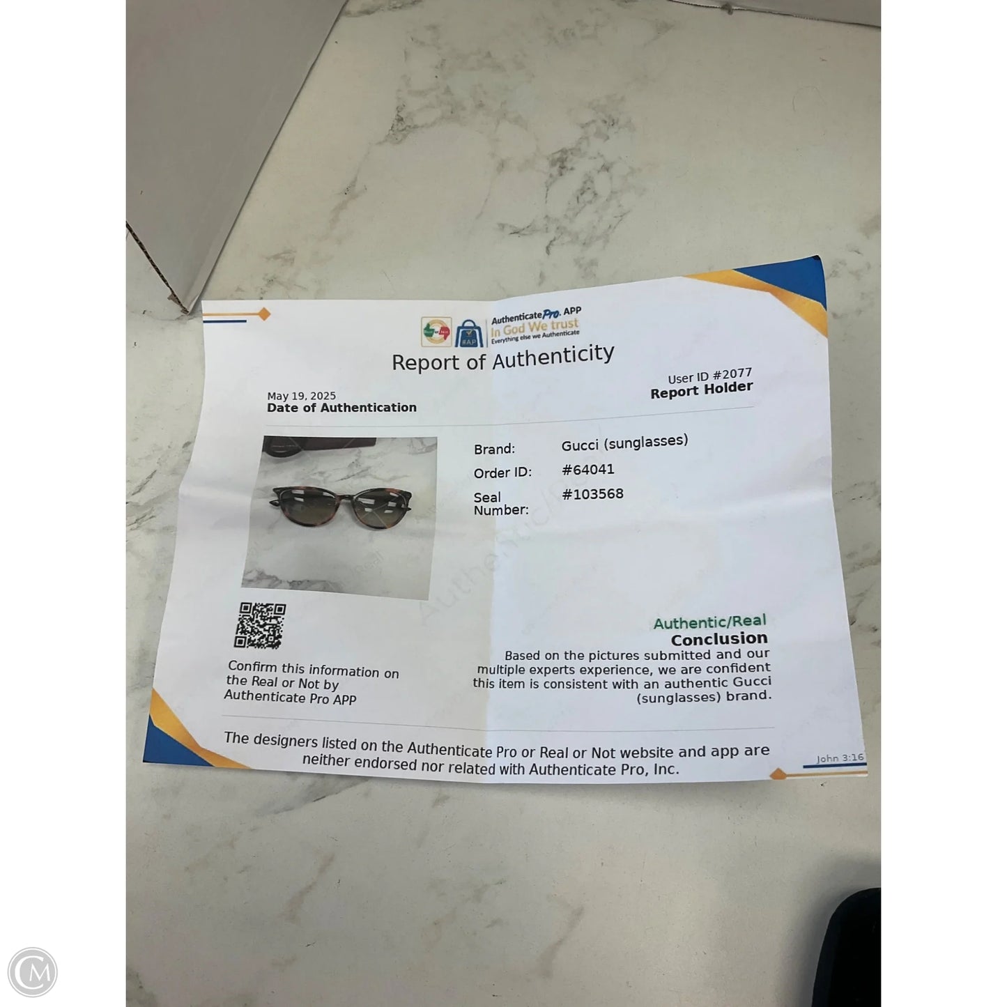 Sunglasses Luxury Designer By Gucci, Size: