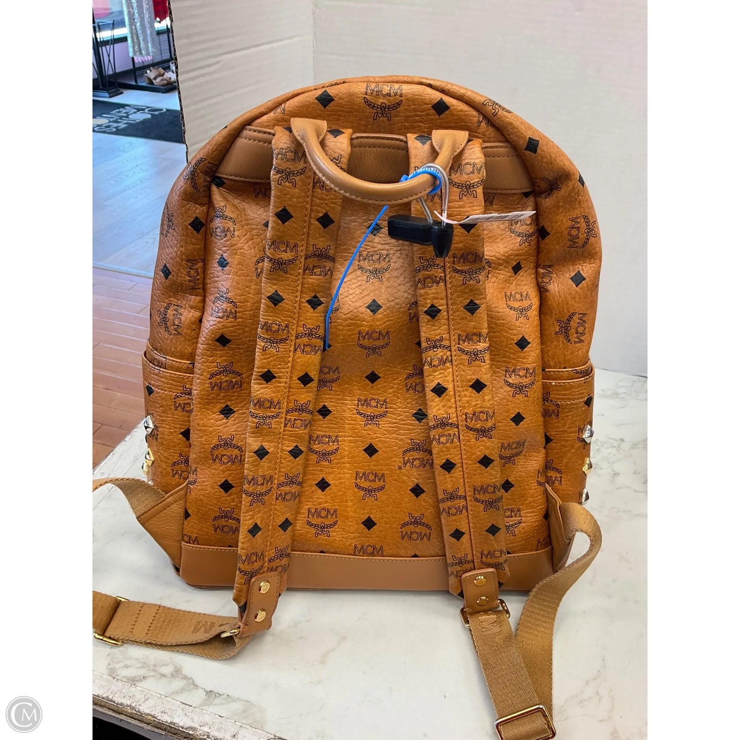 Backpack Luxury Designer By Mcm, Size: Large