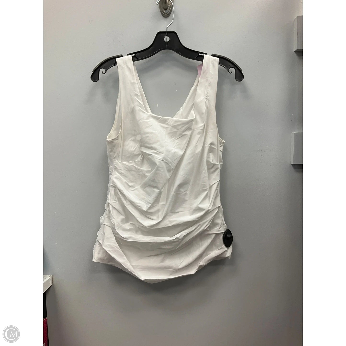 Top Sleeveless By Ann Taylor In White, Size: 10