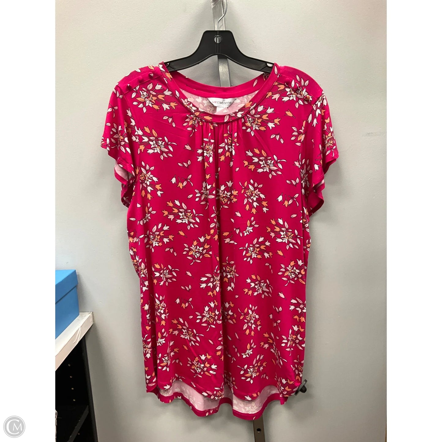Top Short Sleeve By Liz Claiborne In Pink, Size: Xl