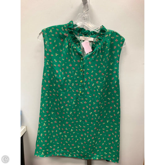 Top Sleeveless By Loft In Floral Print, Size: Xl