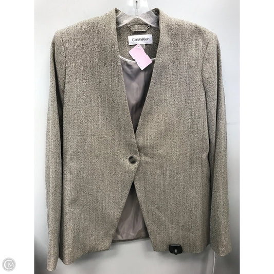 Blazer By Calvin Klein In Grey, Size: 2