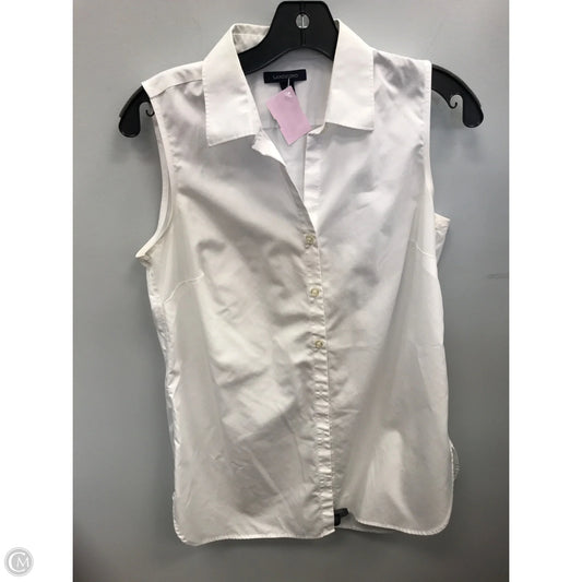Blouse Sleeveless By Lands End In White, Size: 6