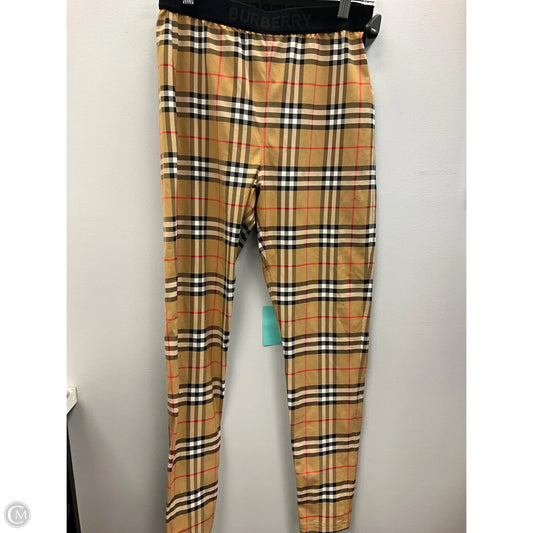 Pants Luxury Designer By Burberry In Plaid Pattern, Size: Xs