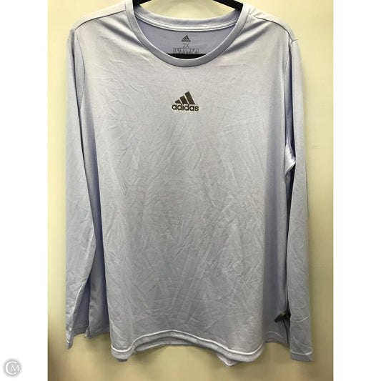 Athletic Top Long Sleeve Crewneck By Adidas In Purple, Size: 2x