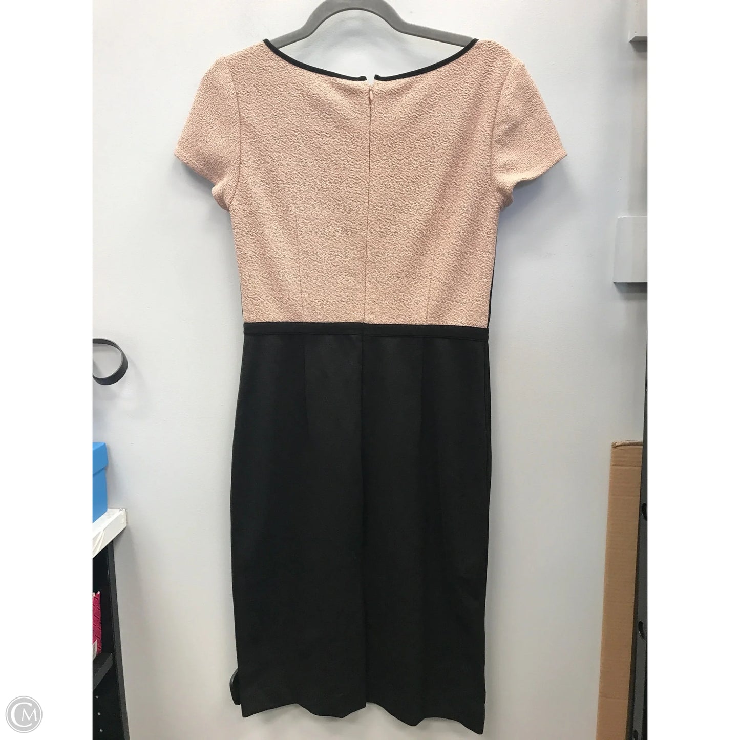 Dress Casual Midi By Ann Taylor In Black & Tan, Size: 2