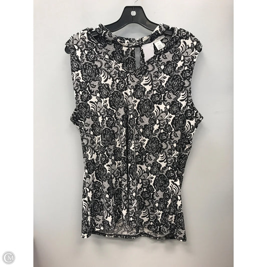 Top Sleeveless By White House Black Market In Black & White, Size: Xl