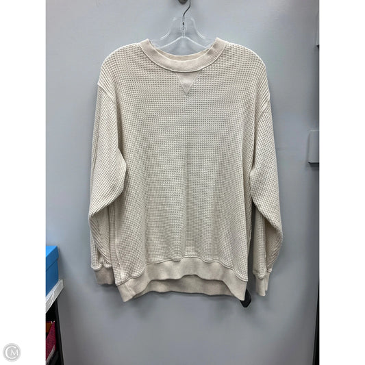 Top Long Sleeve By Aerie In Beige, Size: S