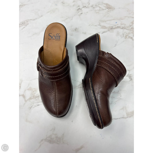 Shoes Heels Platform By Sofft In Brown, Size: 6