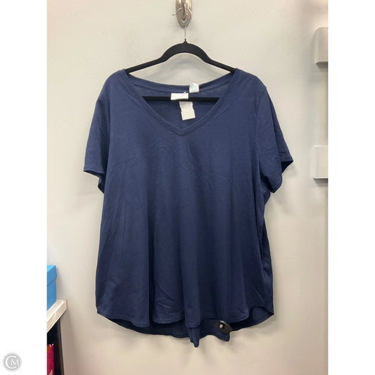 Top Short Sleeve By Cynthia Rowley In Navy, Size: 2x