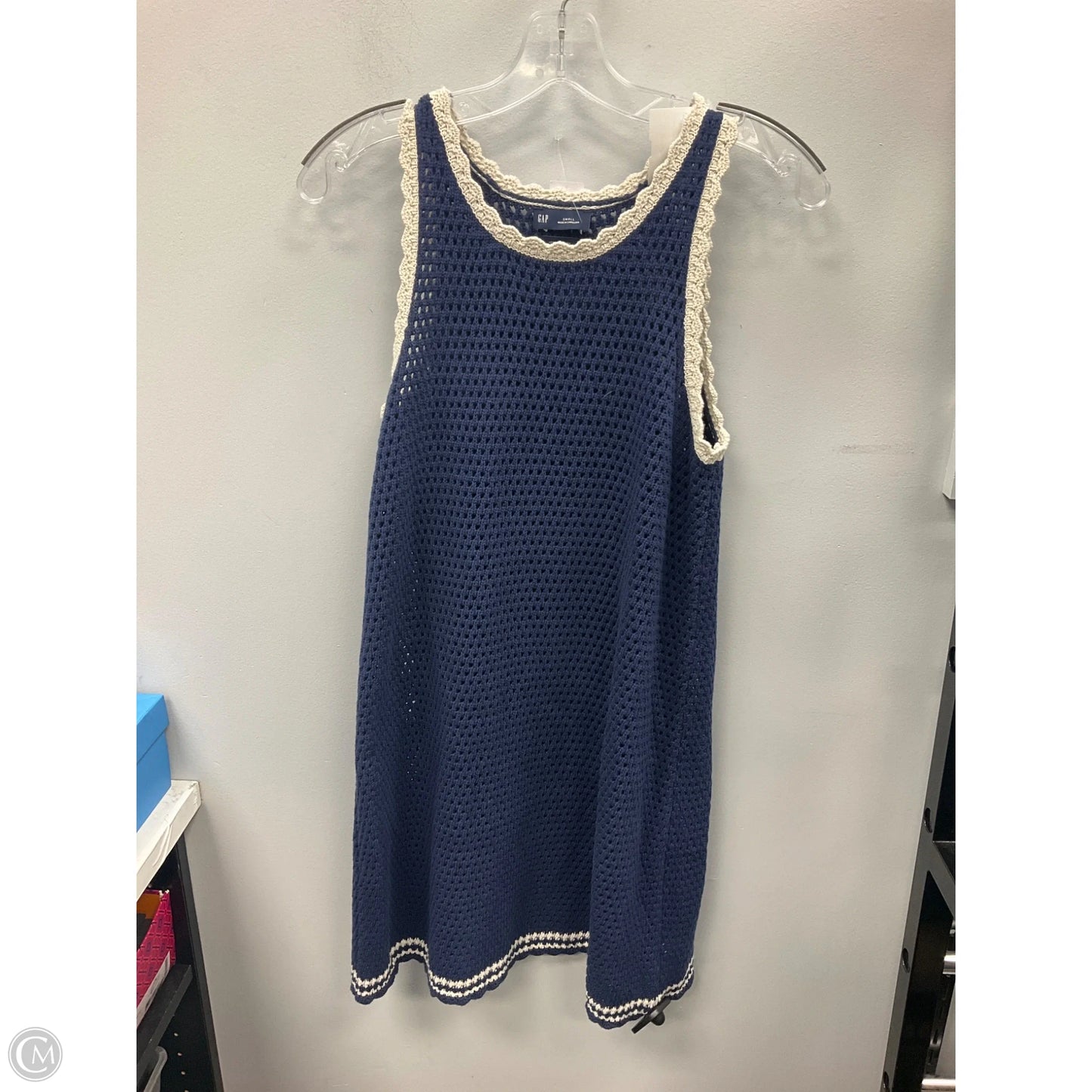 Dress Casual Midi By Gap In Navy, Size: S