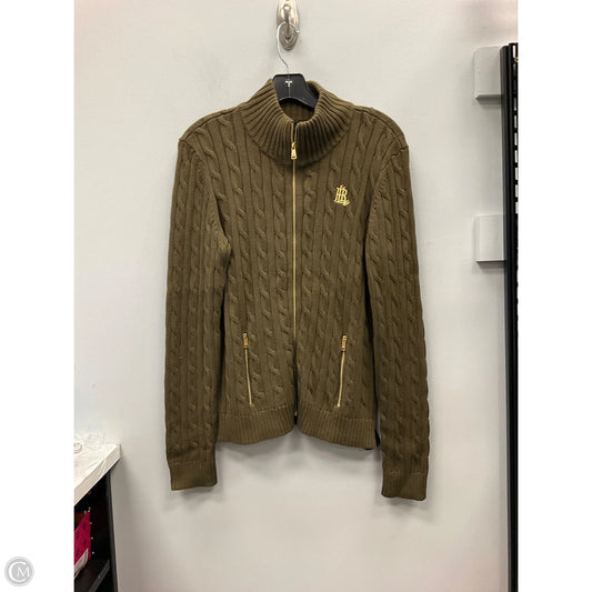 Sweater Cardigan By Ralph Lauren Black Label In Green, Size: L