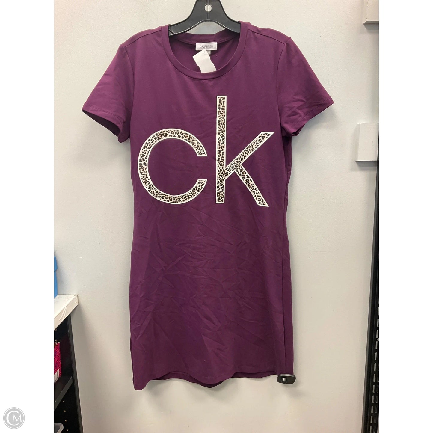 Dress Casual Short By Calvin Klein In Purple, Size: M