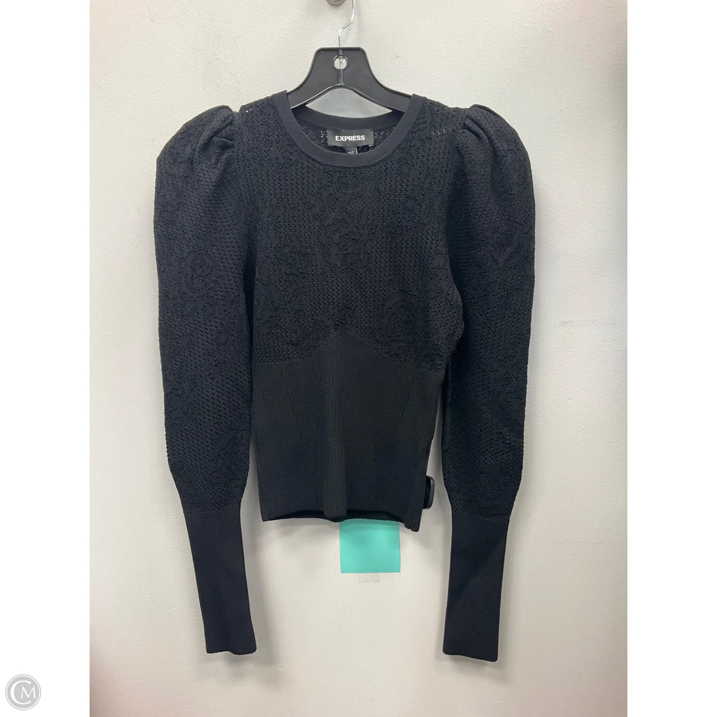Top Long Sleeve By Express In Black, Size: Xs