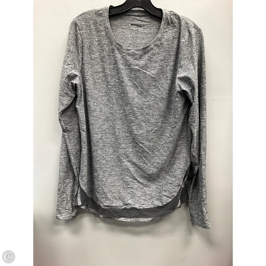 Athletic Top Long Sleeve Crewneck By Athleta In Grey, Size: M