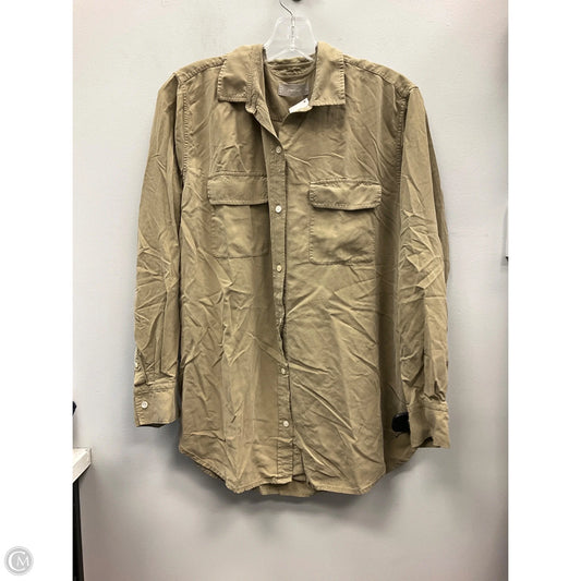 Top Long Sleeve By Everlane In Tan, Size: 12