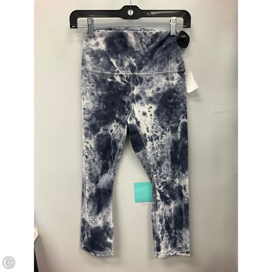 Athletic Capris By Lululemon In Grey & White, Size: 4