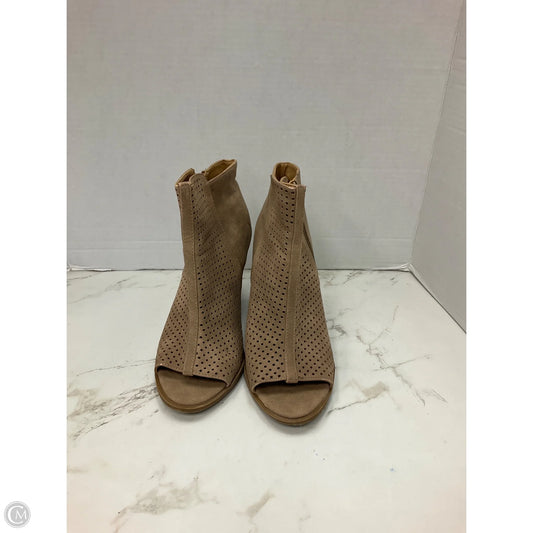 Boots Ankle Heels By Brash In Tan, Size: 7.5