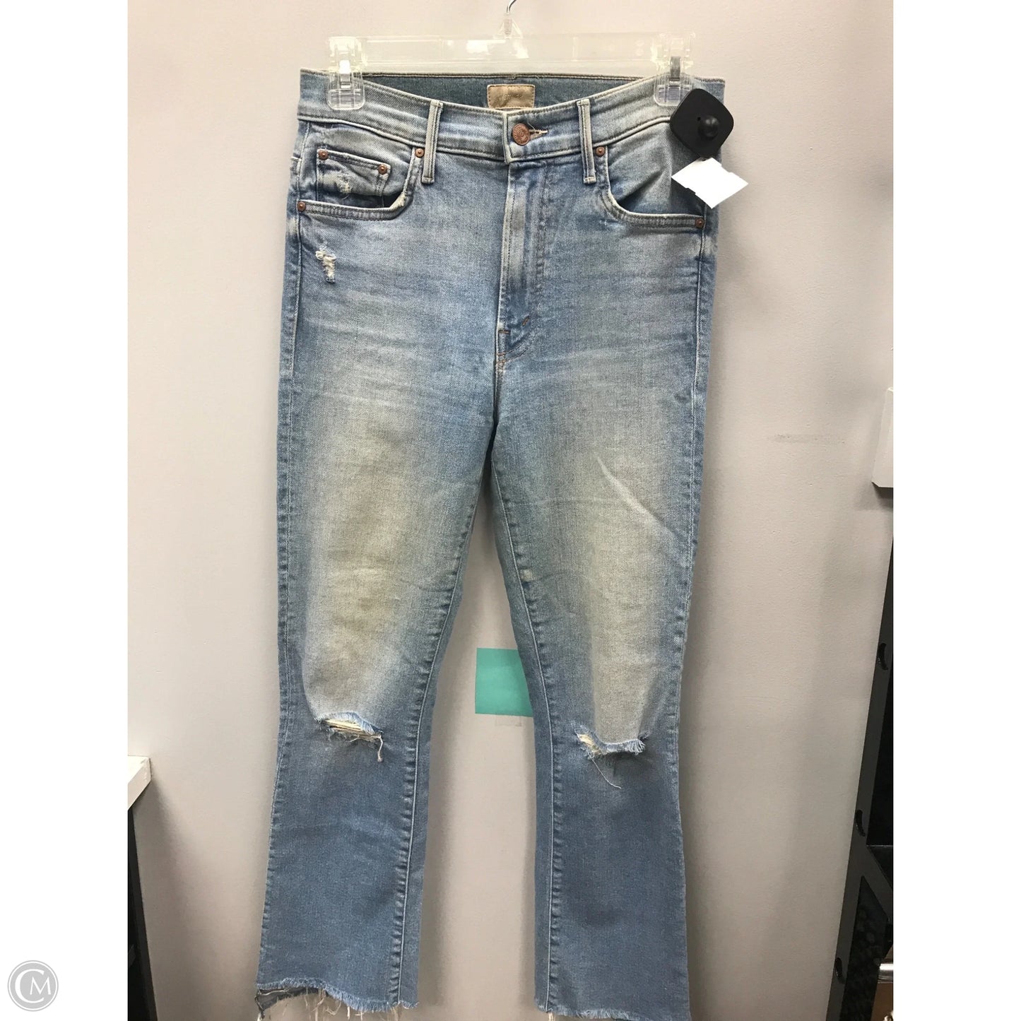 Jeans Flared By Mother In Blue Denim, Size: 4