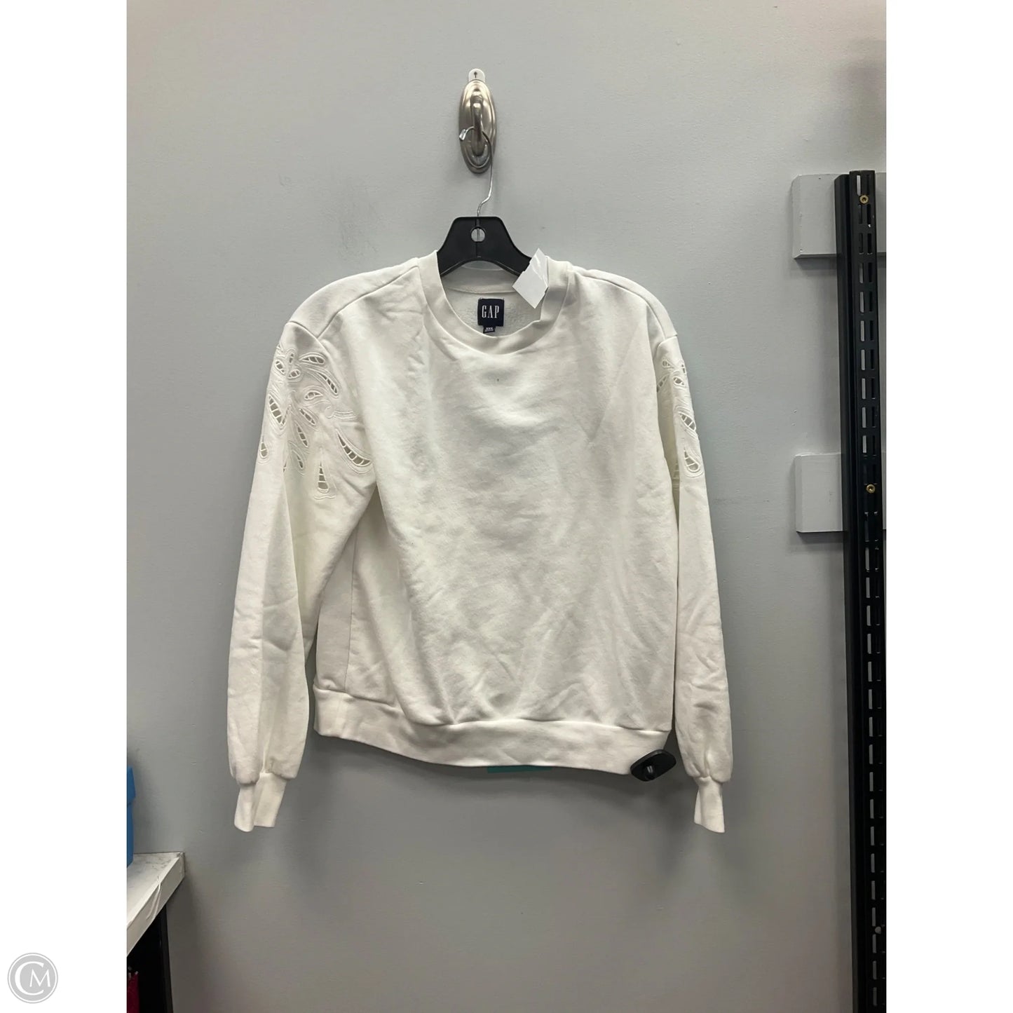 Top Long Sleeve By Gap In White, Size: Xxs