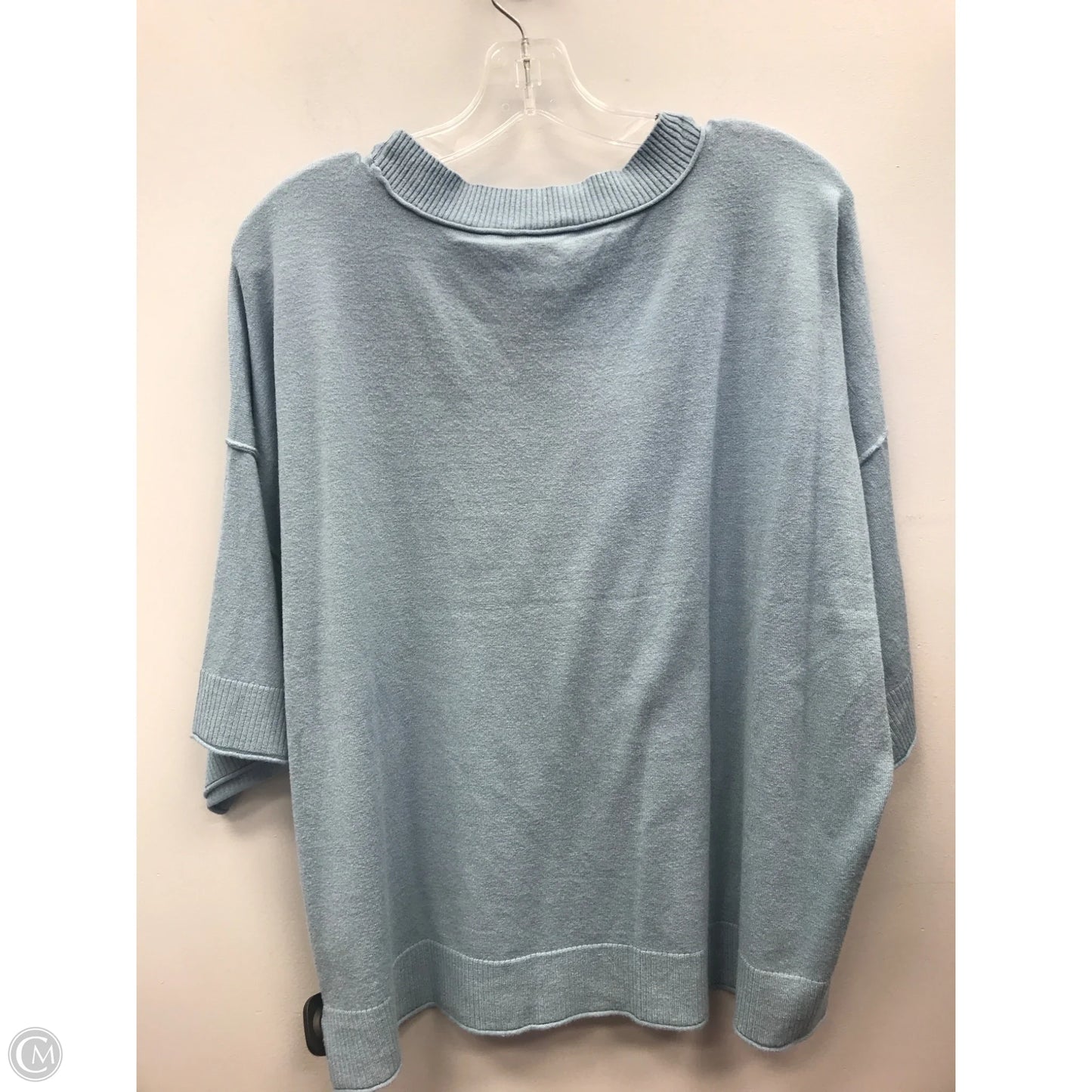 Sweater Short Sleeve By Cyrus In Blue, Size: L