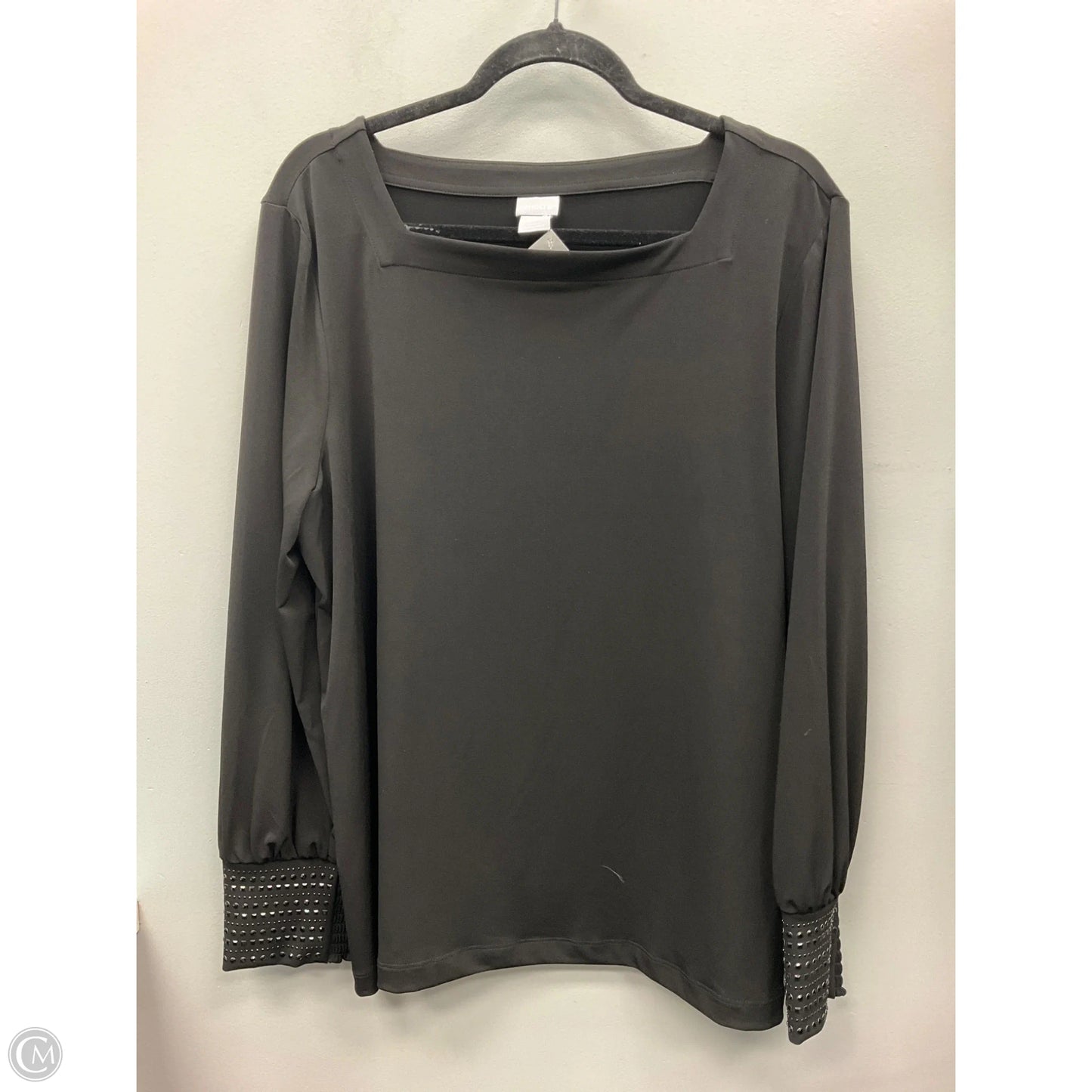 Top Long Sleeve By Chicos In Black, Size: Xl
