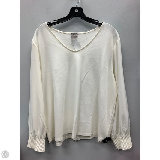 Top Long Sleeve By Chicos In Cream, Size: Xl