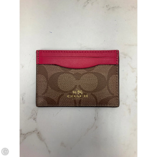 Id/card Holder Designer By Coach, Size: