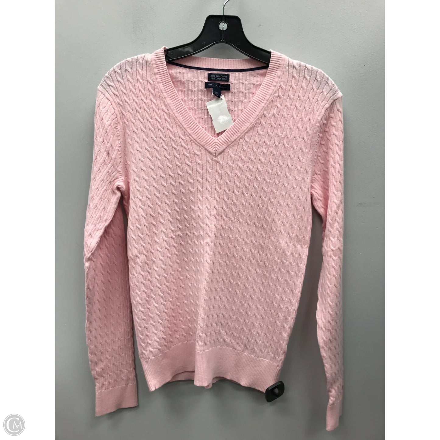 Sweater By Tommy Hilfiger In Pink, Size: L