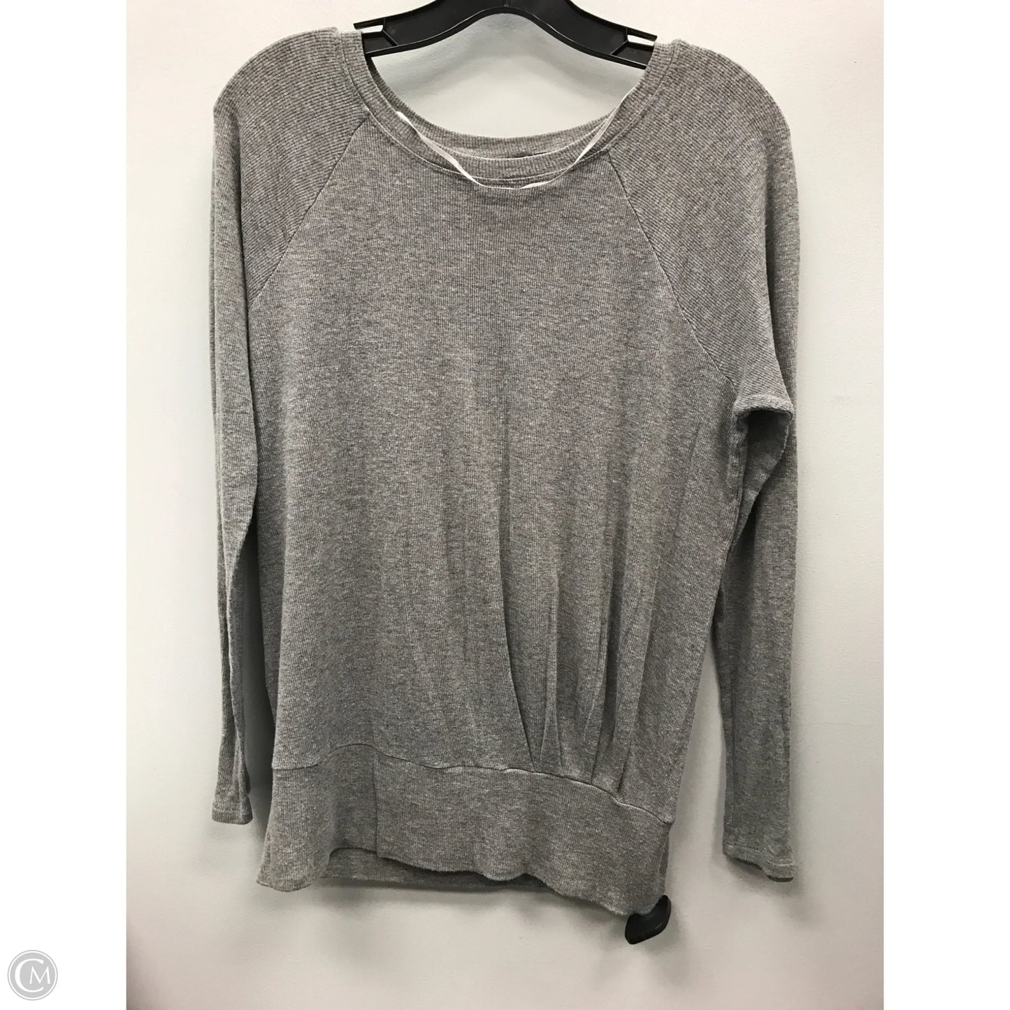 Top Long Sleeve By Cable And Gauge In Grey, Size: S