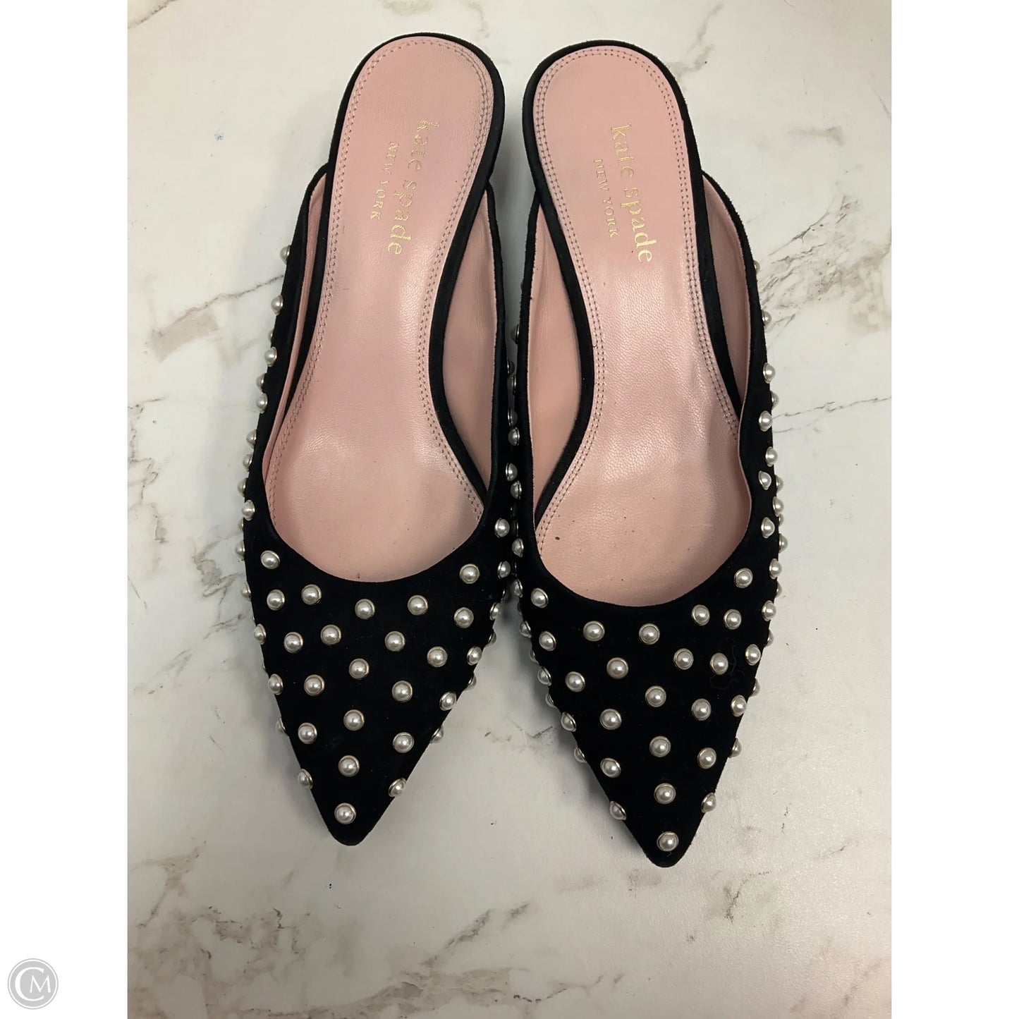 Shoes Designer By Kate Spade In Black & White, Size: 9.5