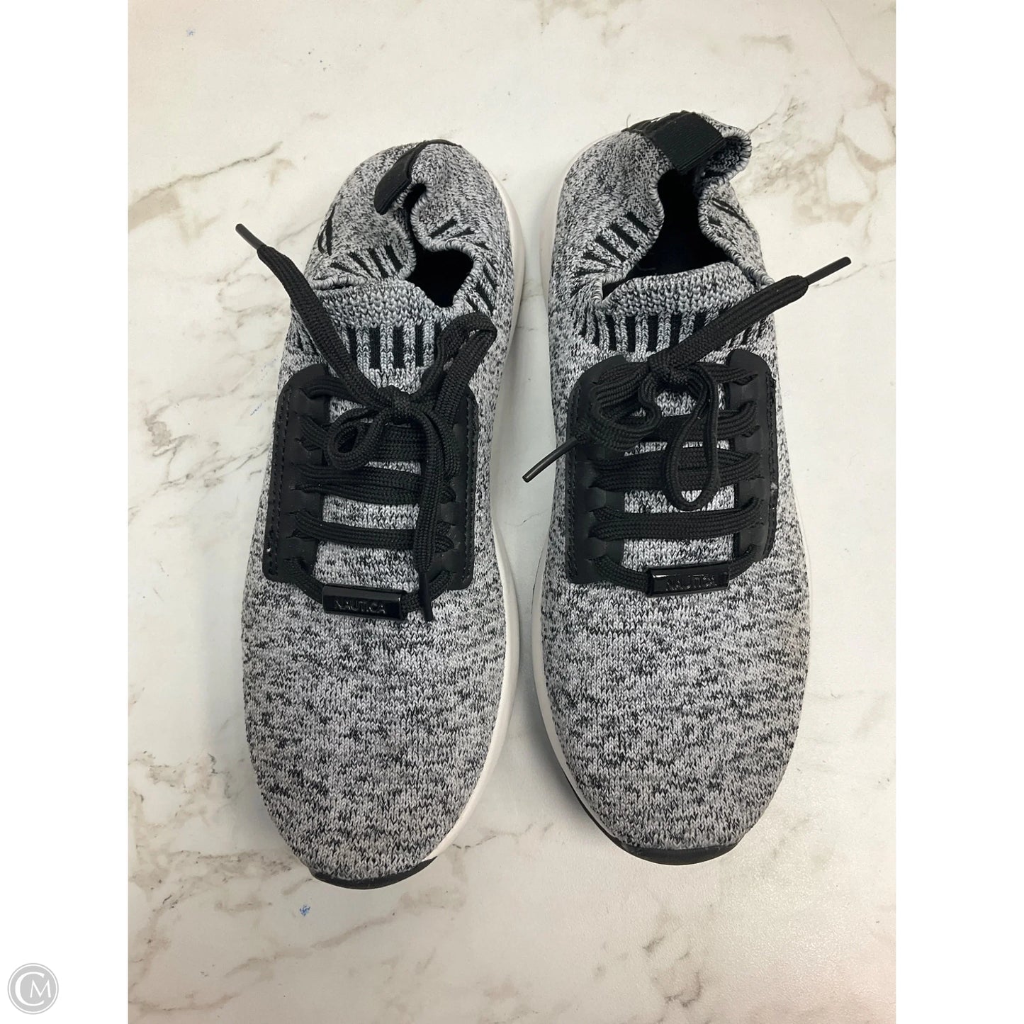 Shoes Sneakers By Nautica In Black & White, Size: 7.5