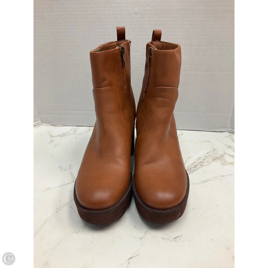 Boots Ankle Heels By Cushionaire In Brown, Size: 8