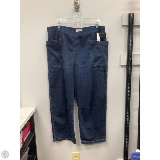 Jeans Wide Leg By Pilcro In Blue Denim, Size: Xl