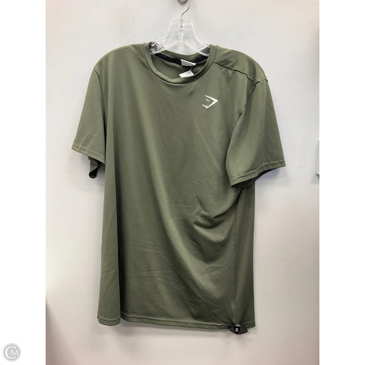 Athletic Top Short Sleeve By Gym Shark In Green, Size: L