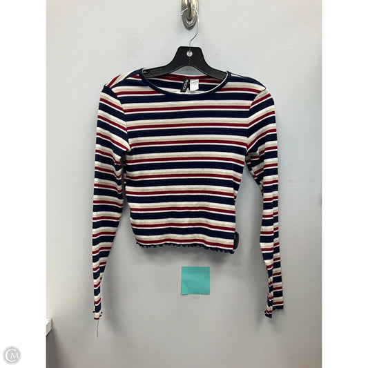 Top Long Sleeve By Divided In Striped Pattern, Size: S