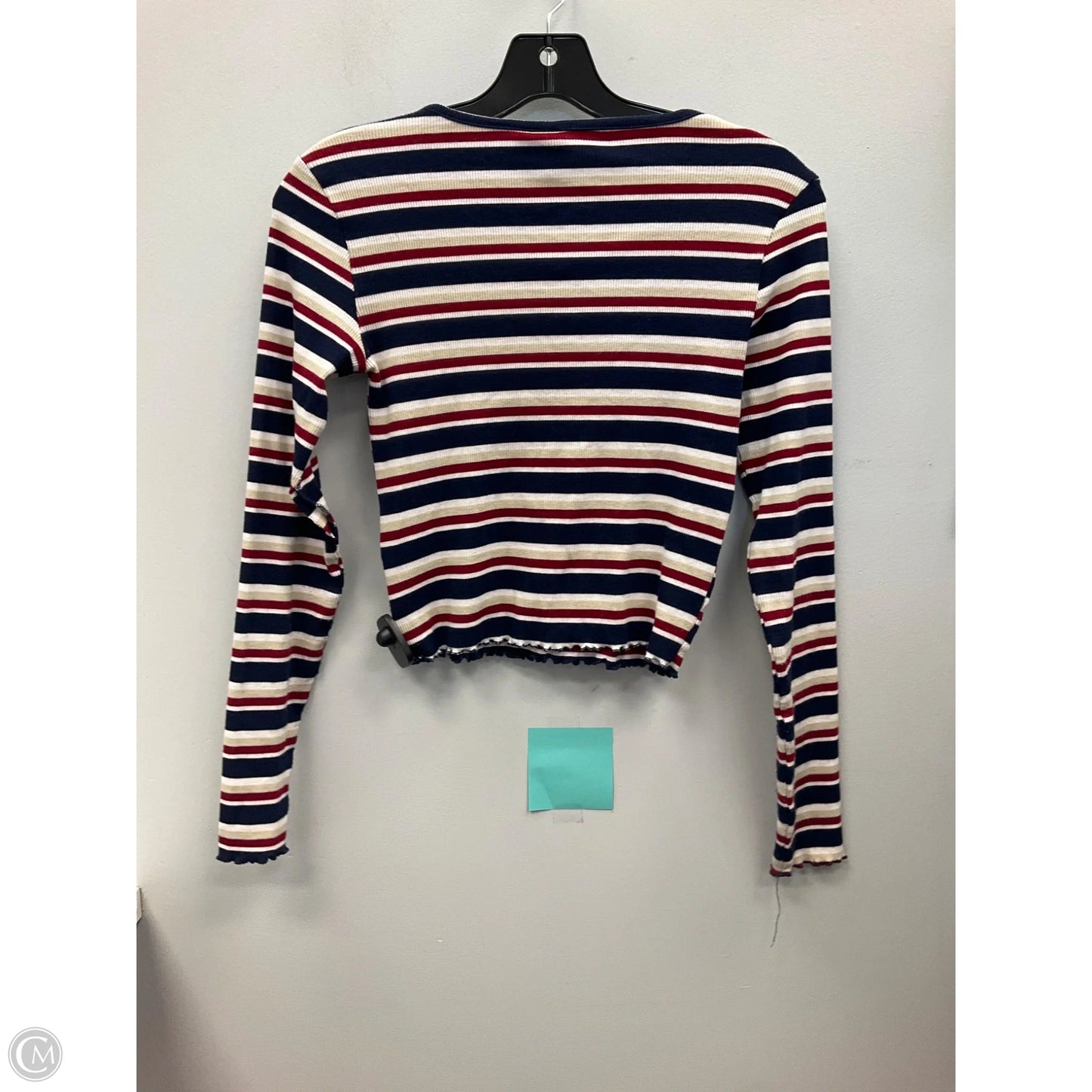 Top Long Sleeve By Divided In Striped Pattern, Size: S