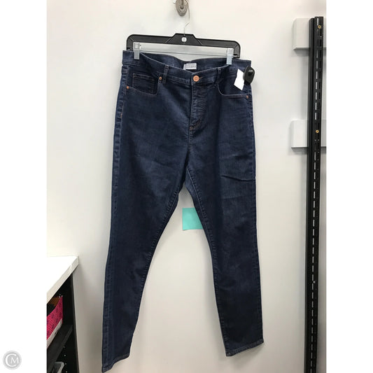 Jeans Skinny By Loft In Blue Denim, Size: 14