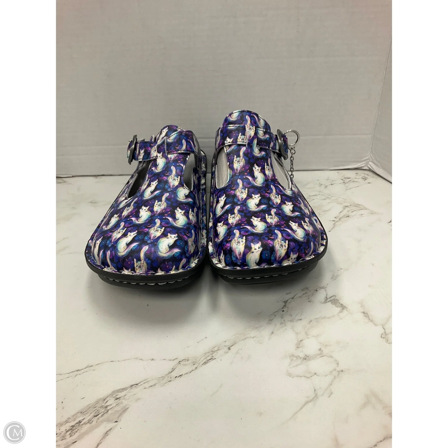 Shoes Heels Platform By Alegria In Purple & White, Size: 9.5