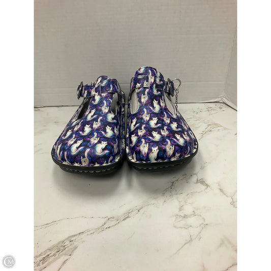 Shoes Heels Platform By Alegria In Purple & White, Size: 9.5