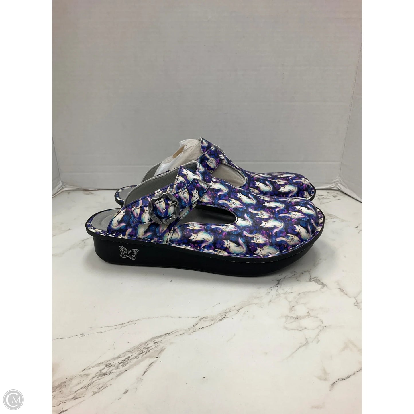 Shoes Heels Platform By Alegria In Purple & White, Size: 9.5