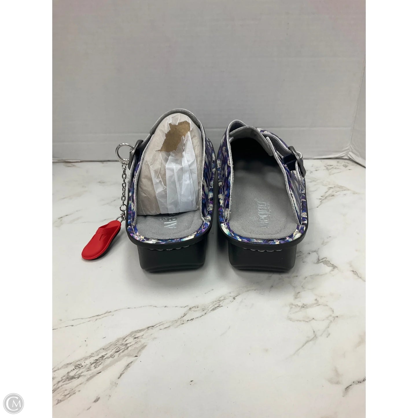 Shoes Heels Platform By Alegria In Purple & White, Size: 9.5