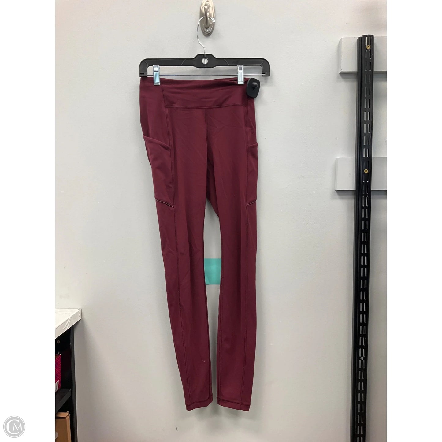 Athletic Leggings By Lululemon In Maroon, Size: 4