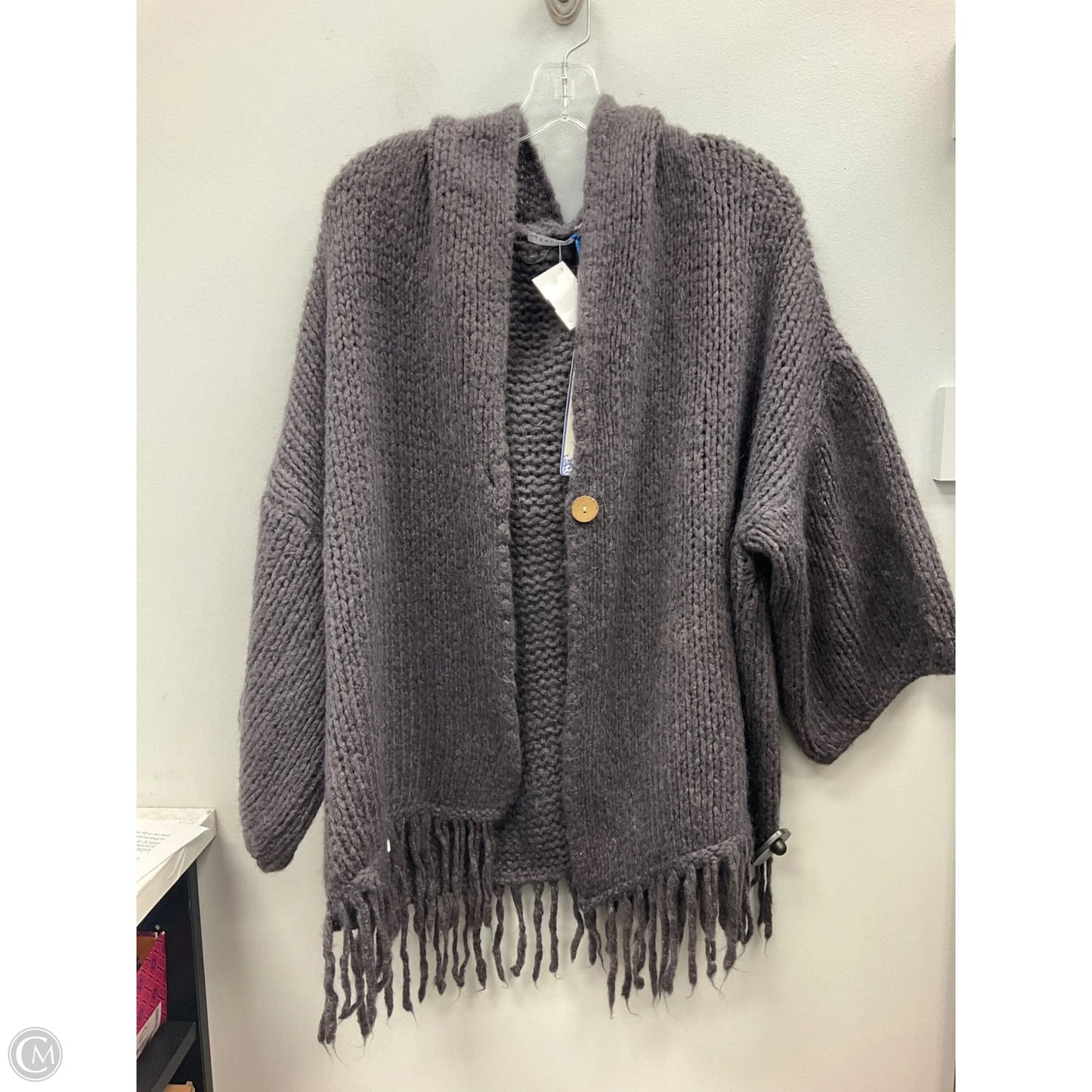 Sweater Cardigan By Tempo Paris In Grey, Size: S