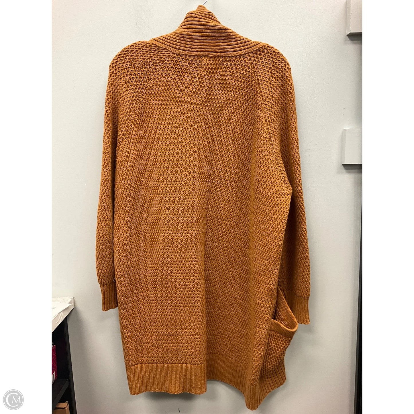 Sweater Cardigan By Pact In Gold, Size: M