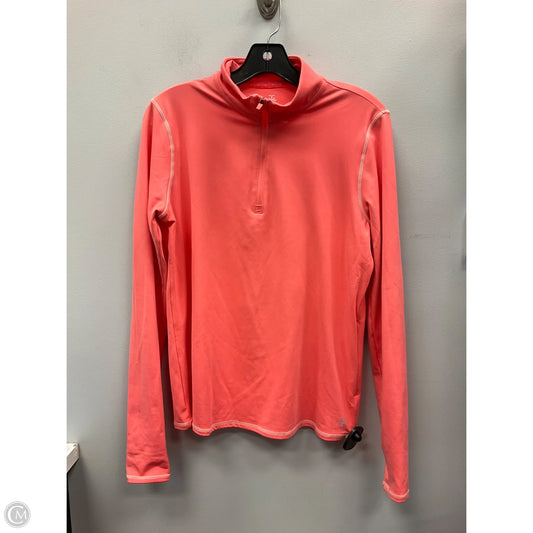 Athletic Top Long Sleeve Collar By Soybu In Coral, Size: M